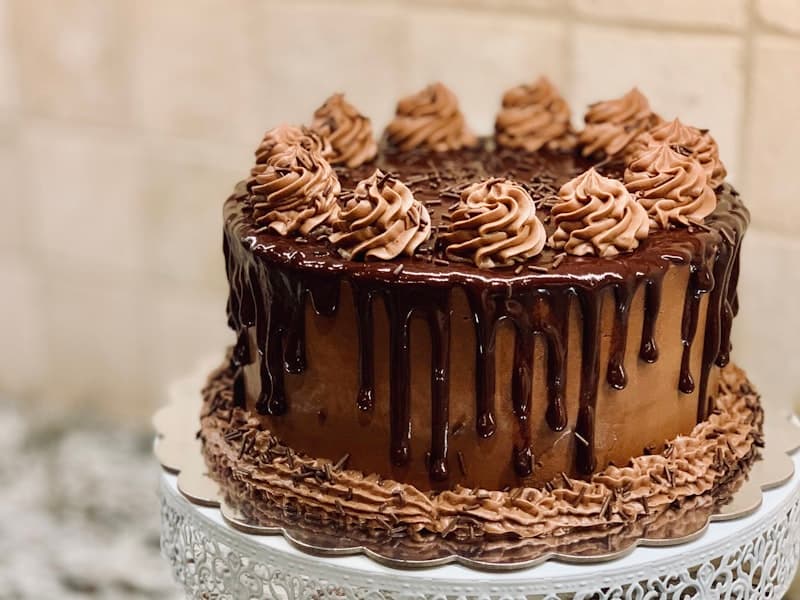 Chocolate cake slice