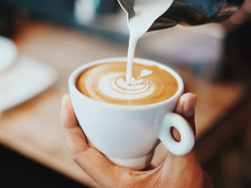 Cappuccino with latte art